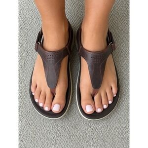 Merrell Tideriser Luna T Strap LTR Sandals Brown Women's 7